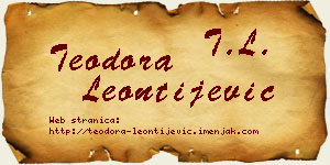 Teodora Leontijević vizit kartica